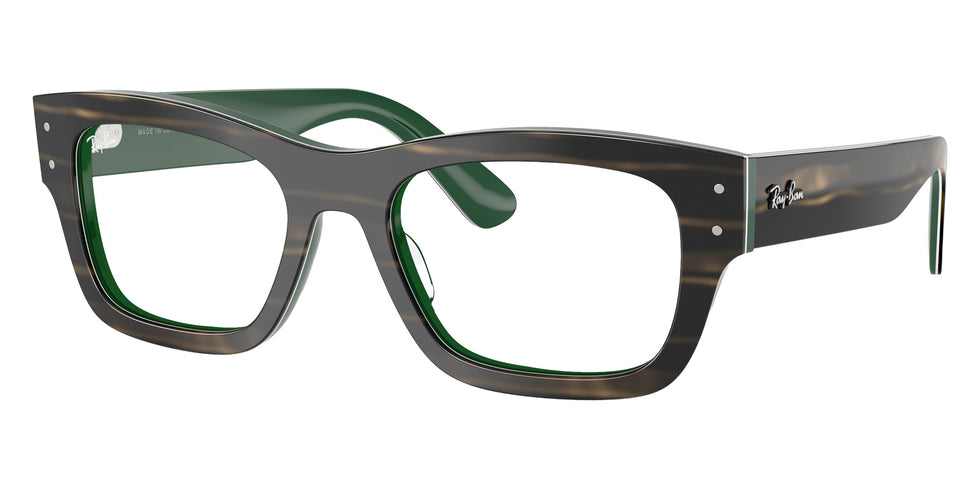 Ray-Ban® RX7683V RX7683V 8392 55 Eyeglasses - Striped Green On Green