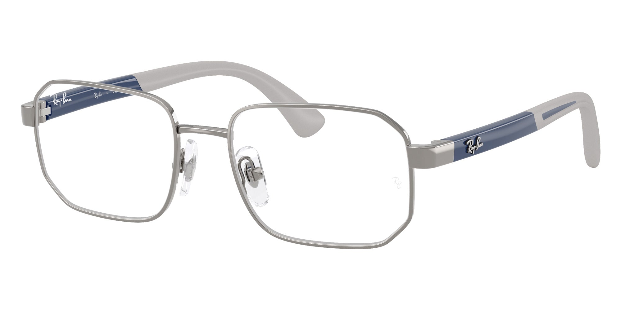 Ray-Ban® RY1060 RY1060 4008 48 Eyeglasses - Blue On Rubber Gray