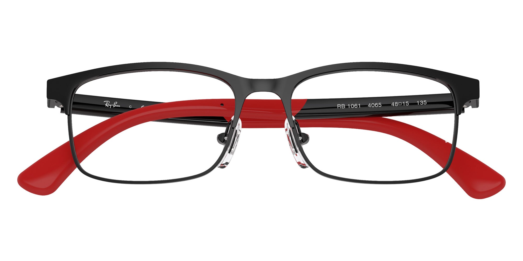 Ray-Ban® RY1061 RY1061 4065 48 Eyeglasses - Black/Red