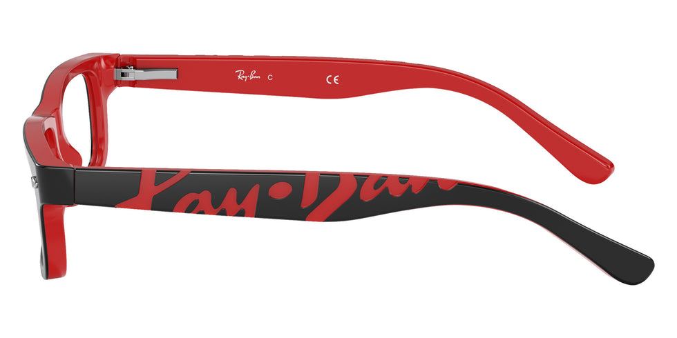 Ray-Ban® RY1535 RY1535 3573 48 Eyeglasses - Black On Red