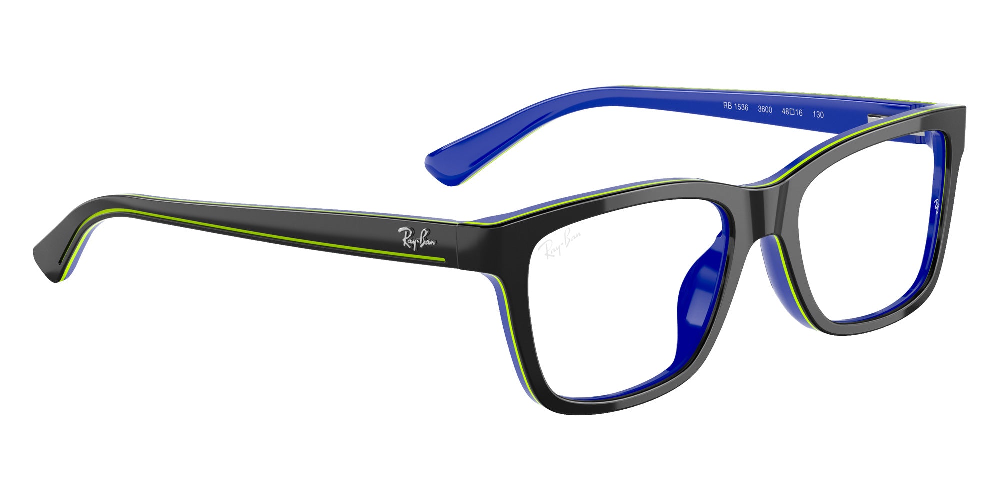 Ray-Ban® RY1536 RY1536 3600 48 Eyeglasses - Dark Gray On Blue