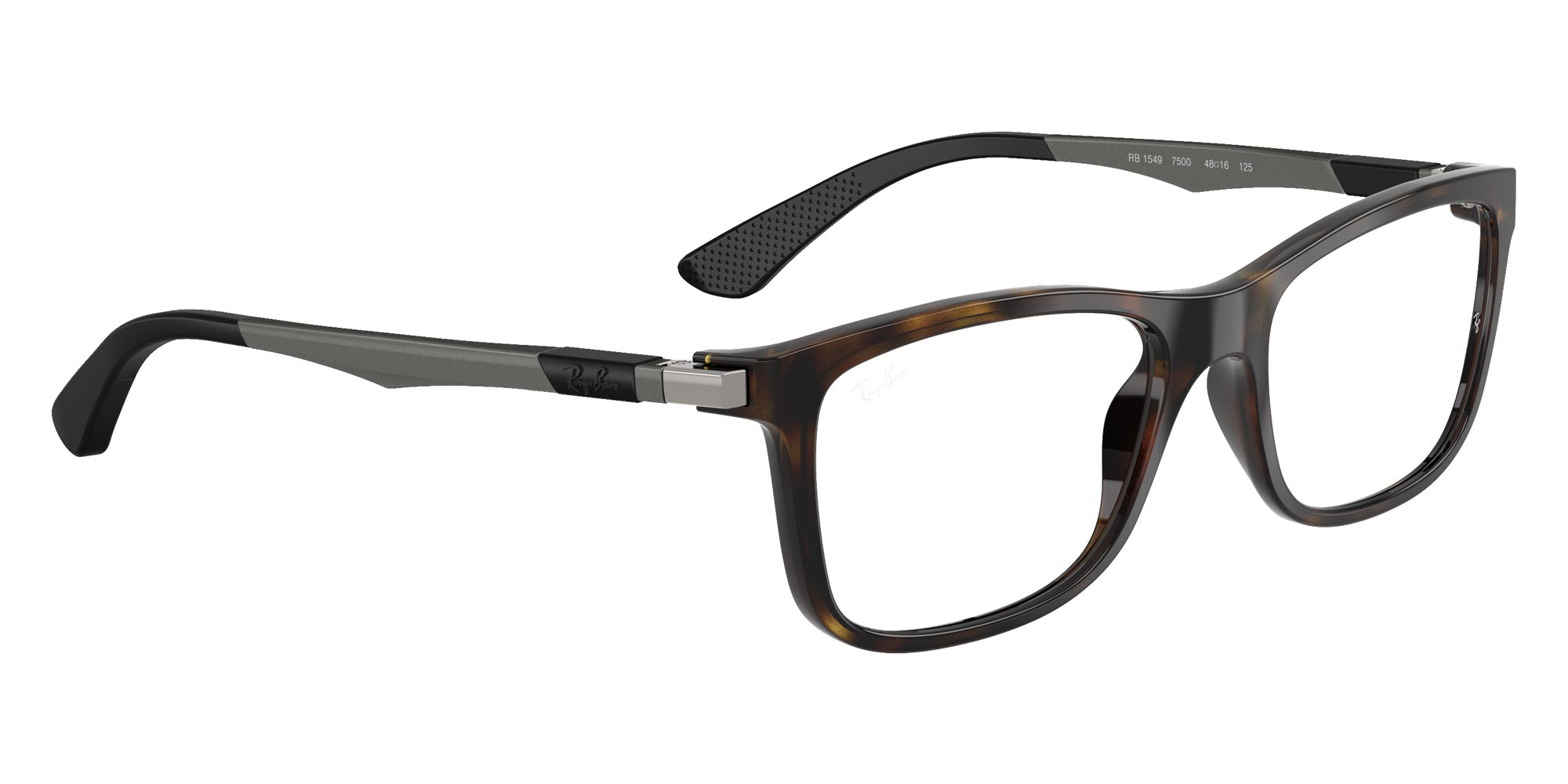 Ray-Ban® RY1549 RY1549 7500 50 Eyeglasses - Gunmetal/Rubber Black