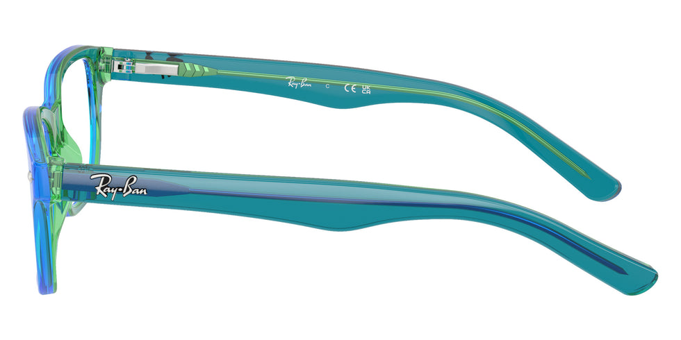 Ray-Ban® RY1555 RY1555 3996 48 Eyeglasses - Transparent Blue/Green