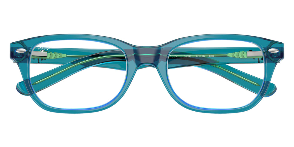 Ray-Ban® RY1555 RY1555 3996 48 Eyeglasses - Transparent Blue/Green