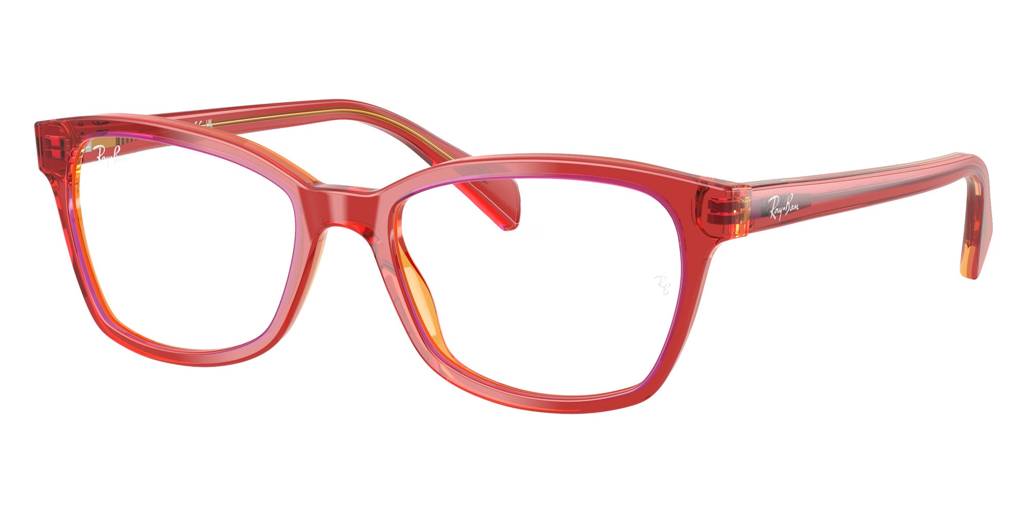 Ray-Ban® RY1591 RY1591 3998 48 Eyeglasses - Transparent Red/Yellow