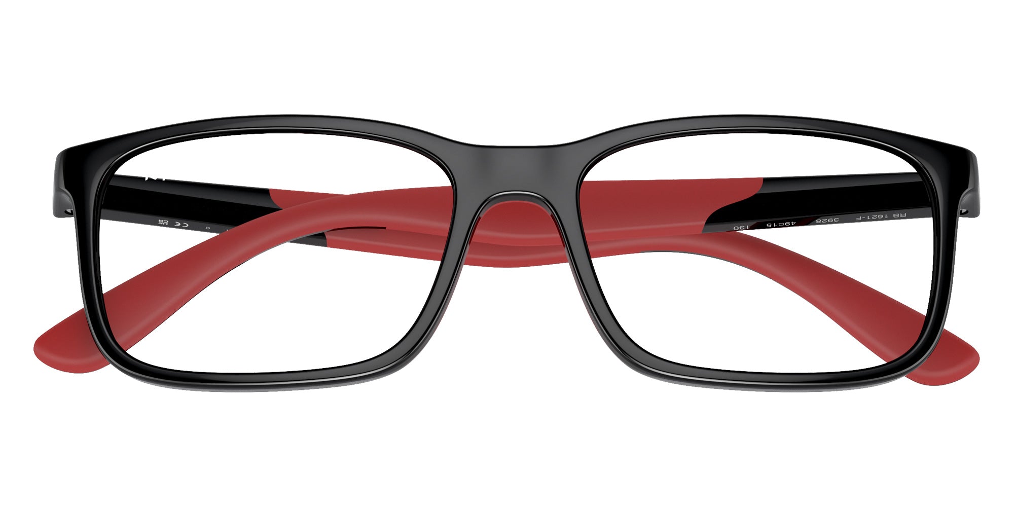 Ray-Ban® RY1621F RY1621F 3928 49 Eyeglasses - Black On Red
