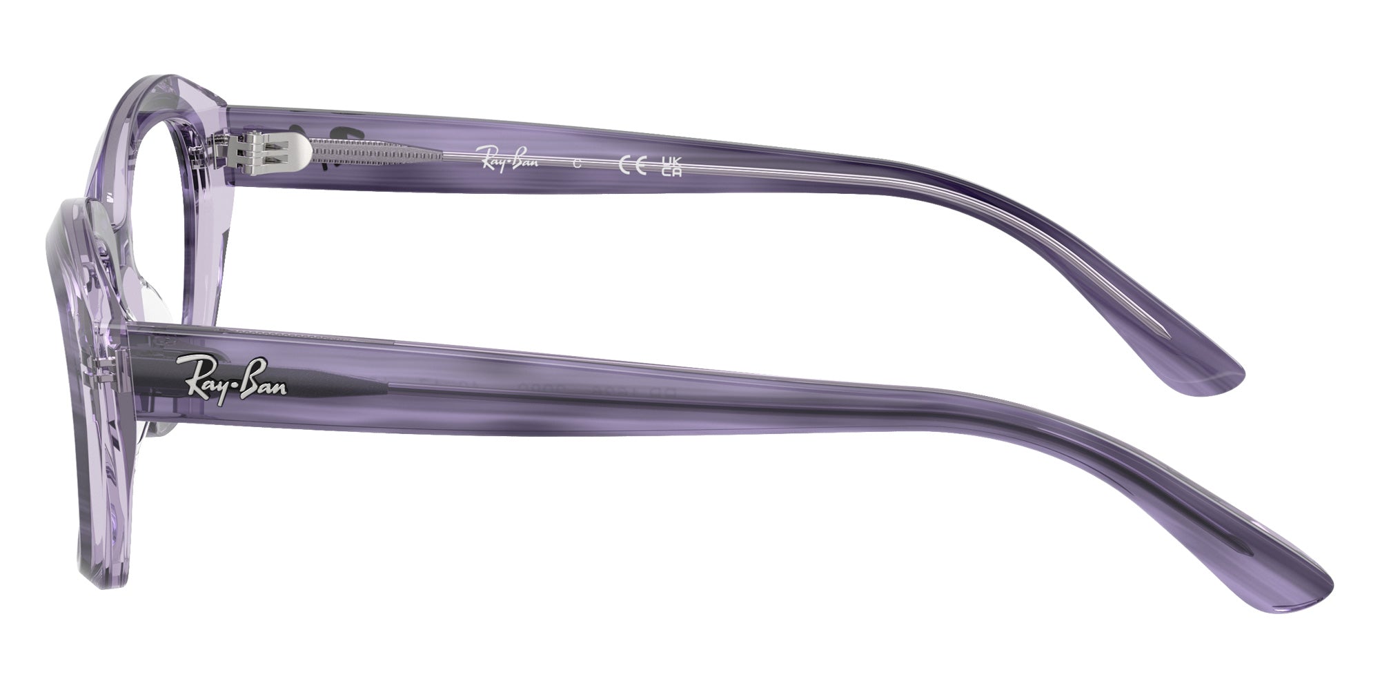 Ray-Ban® RY1636 RY1636 3989 46 Eyeglasses - Striped Violet On Transparent Violet