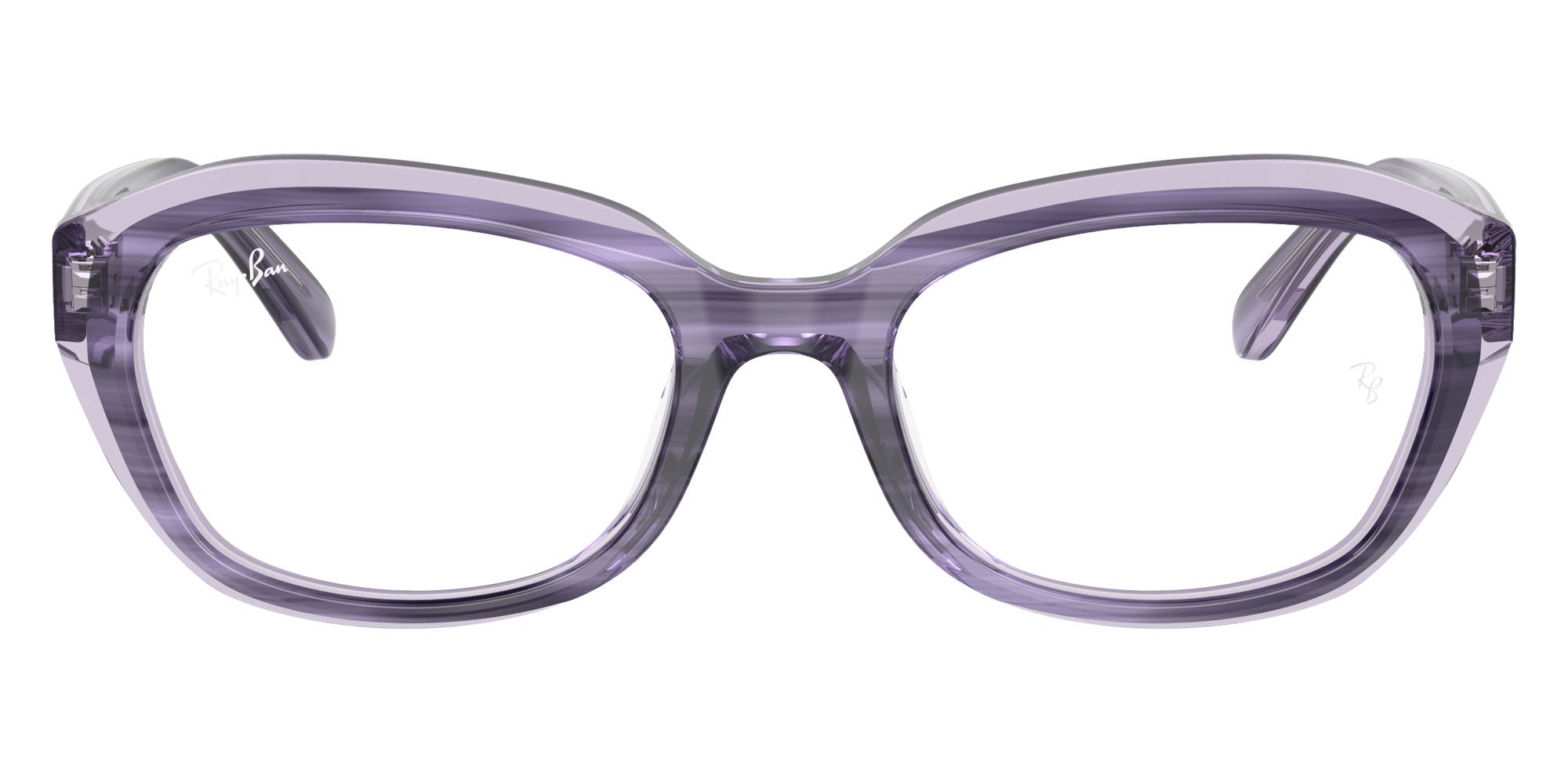 Ray-Ban® RY1636 RY1636 3989 46 Eyeglasses - Striped Violet On Transparent Violet