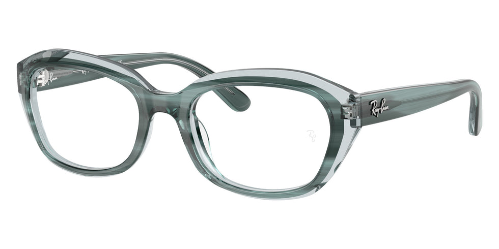 Ray-Ban® RY1636 RY1636 3990 48 Eyeglasses - Striped Green On Transparent Green