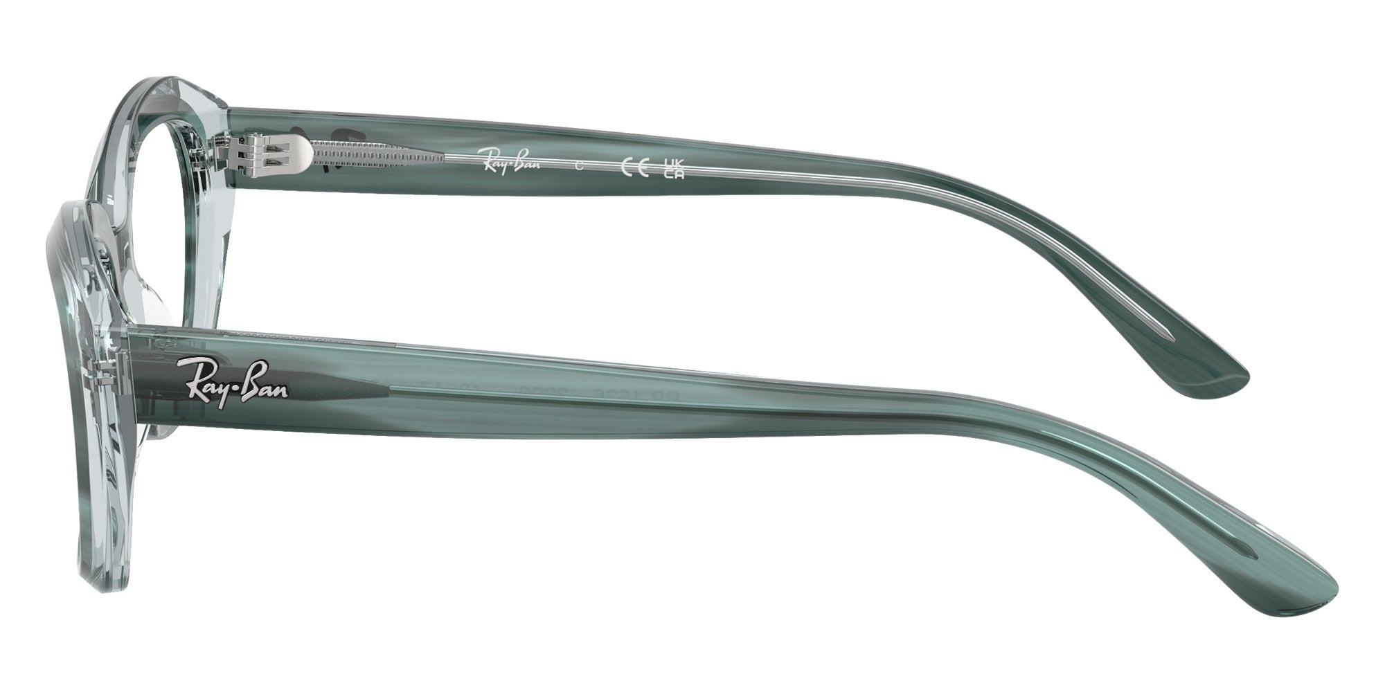 Ray-Ban® RY1636 RY1636 3990 48 Eyeglasses - Striped Green On Transparent Green