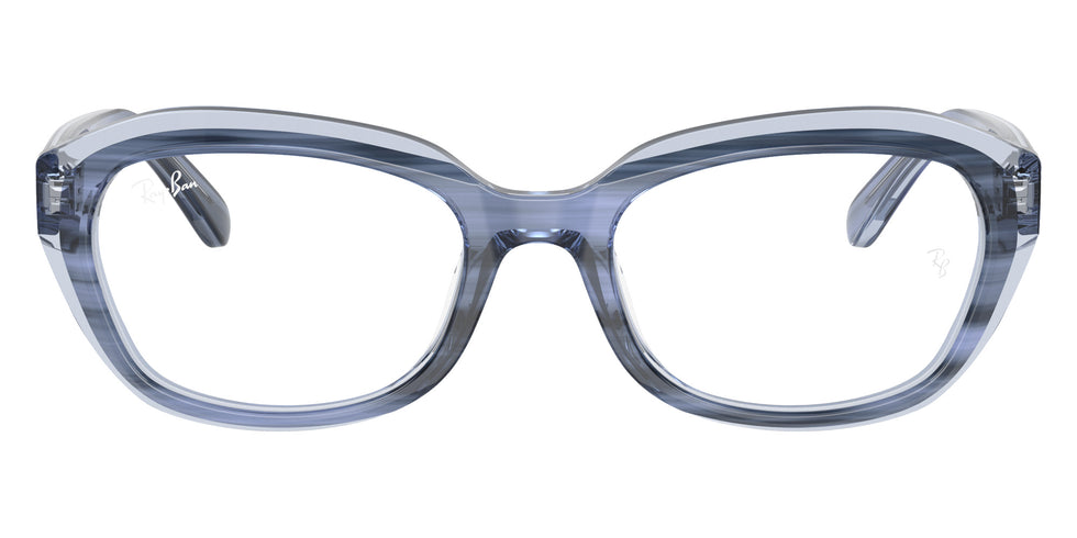 Ray-Ban® RY1636 RY1636 3991 48 Eyeglasses - Striped Blue On Transparent Blue