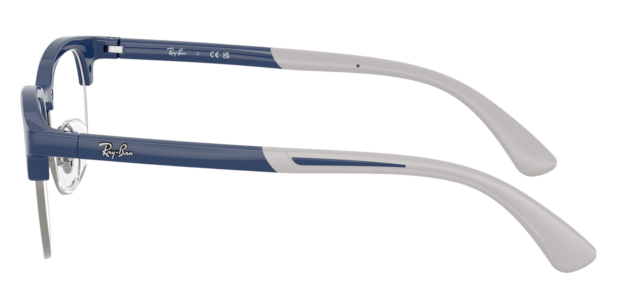 Ray-Ban® RY1641 RY1641 7505 48 Eyeglasses - Blue On Rubber Gray
