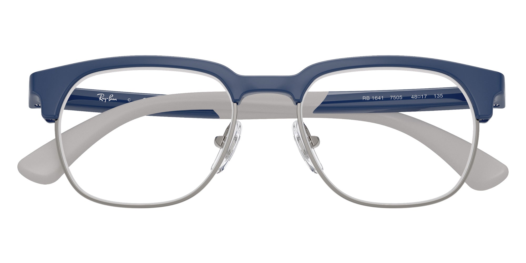 Ray-Ban® RY1641 RY1641 7505 48 Eyeglasses - Blue On Rubber Gray