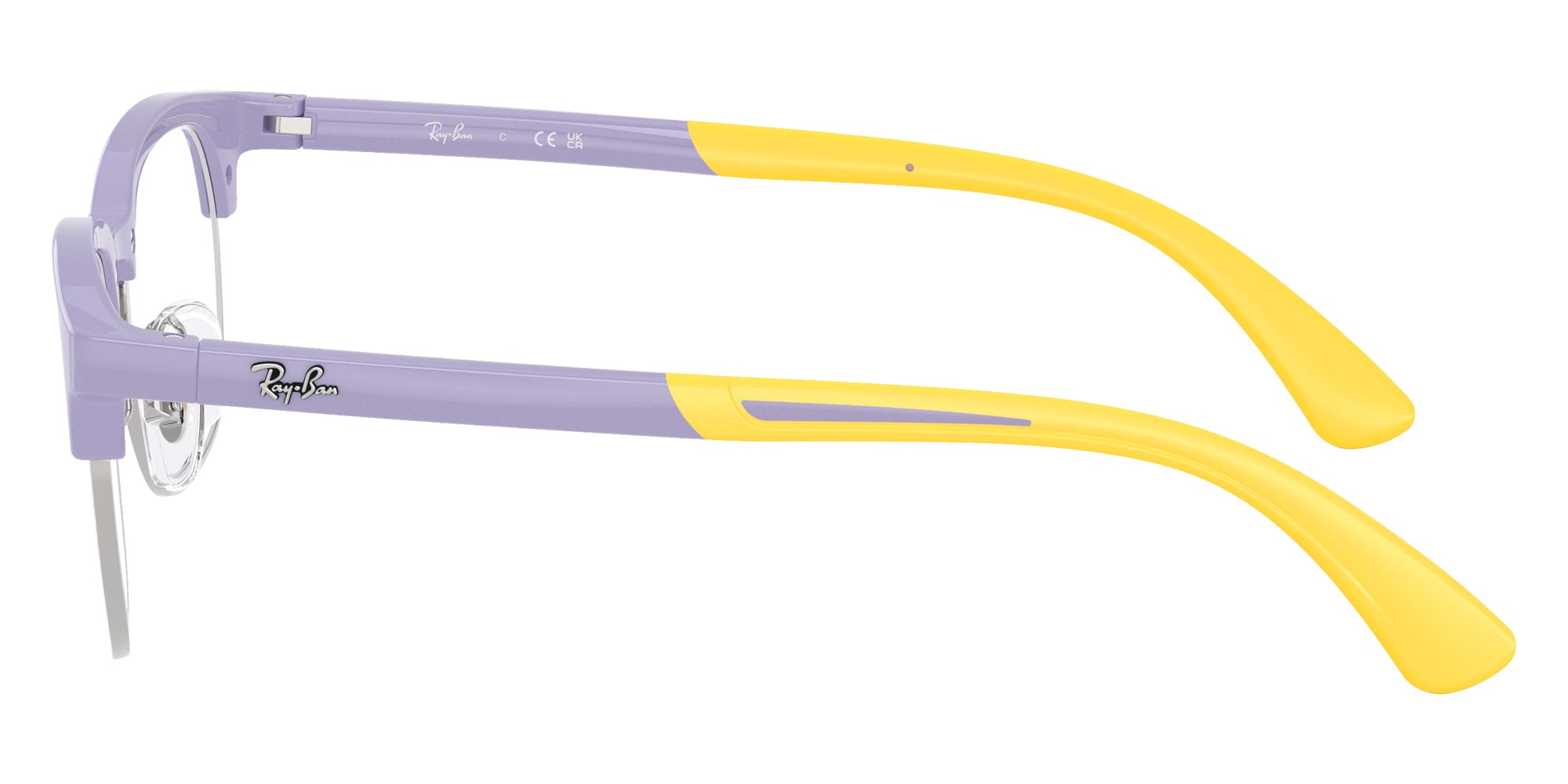 Ray-Ban® RY1641 RY1641 7506 48 Eyeglasses - Lilac On Rubber Yellow