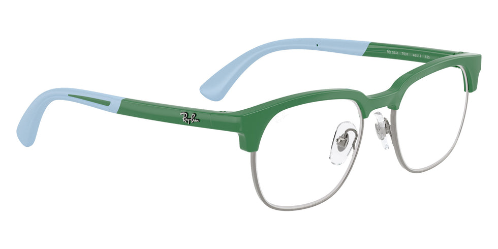 Ray-Ban® RY1641 RY1641 7507 48 Eyeglasses - Green On Rubber Light Blue