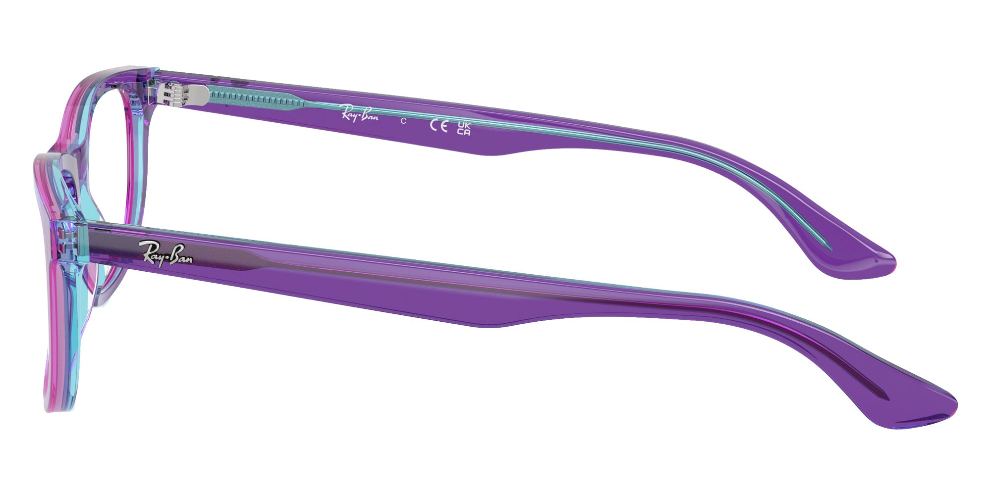Ray-Ban® RY1642 RY1642 3997 48 Eyeglasses - Transparent Violet/Light Blue