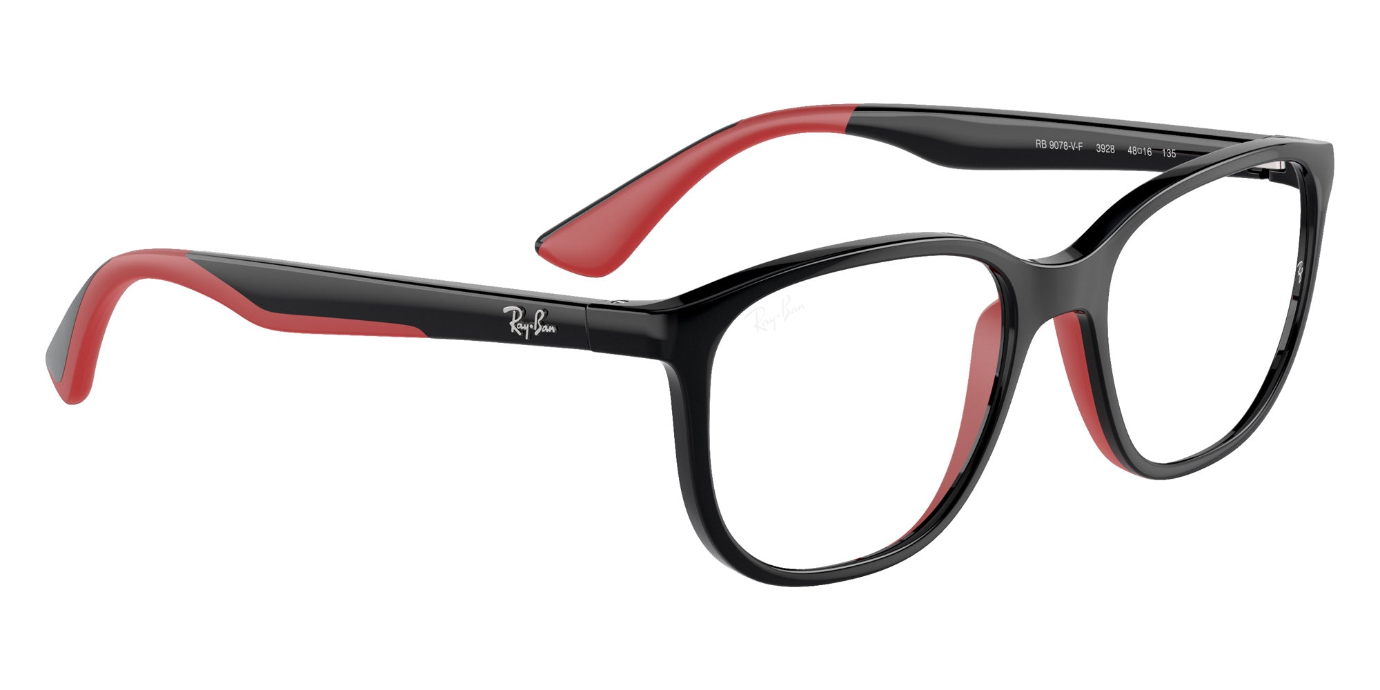 Ray-Ban® RY9078VF RY9078VF 3928 48 Eyeglasses - Black On Red