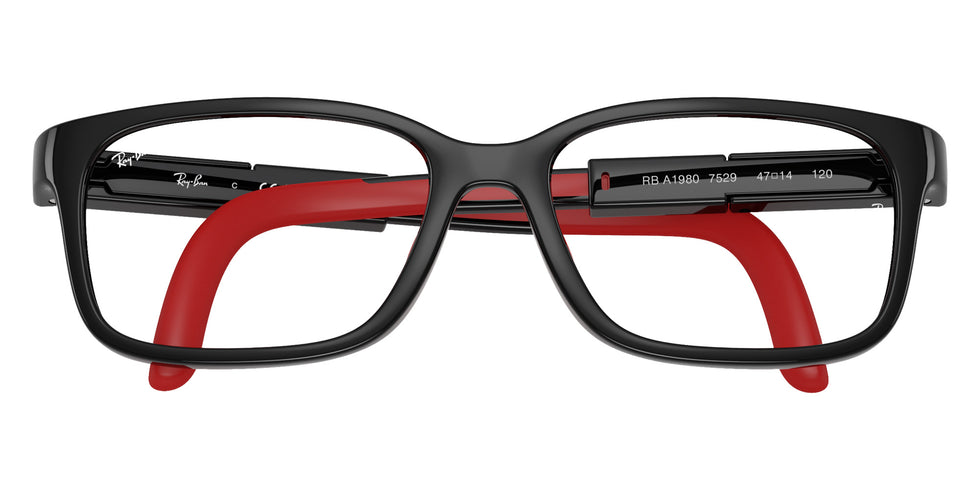 Ray-Ban® RYA1980 RYA1980 7529 47 Eyeglasses - Black/Red