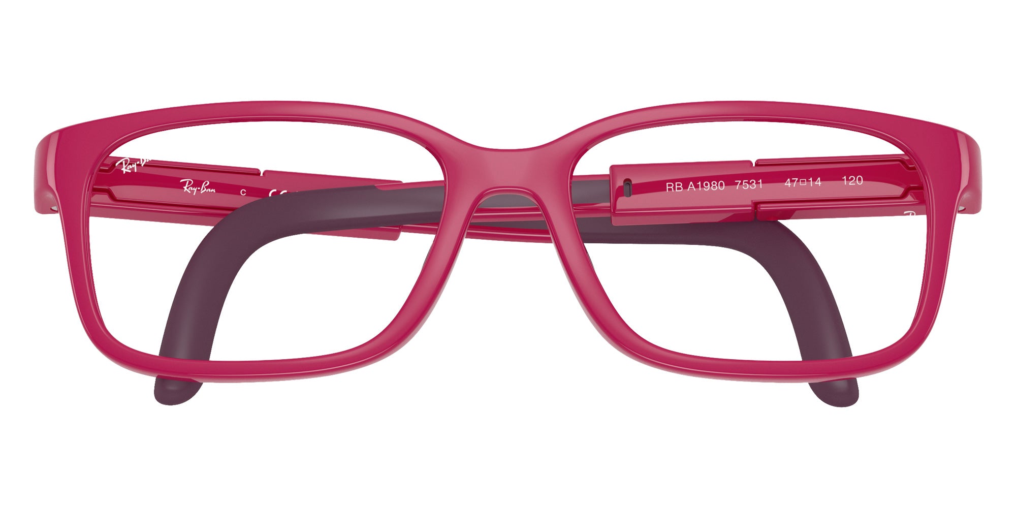 Ray-Ban® RYA1980 RYA1980 7531 47 Eyeglasses - Purple/Violet