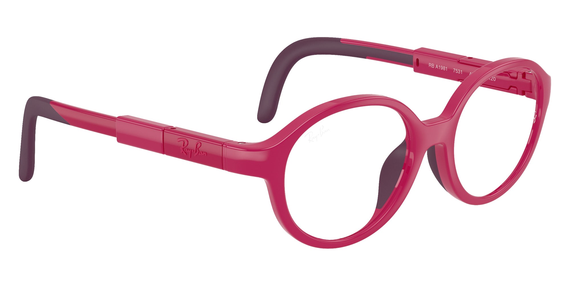 Ray-Ban® RYA1981 RYA1981 7531 45 Eyeglasses - Purple/Violet