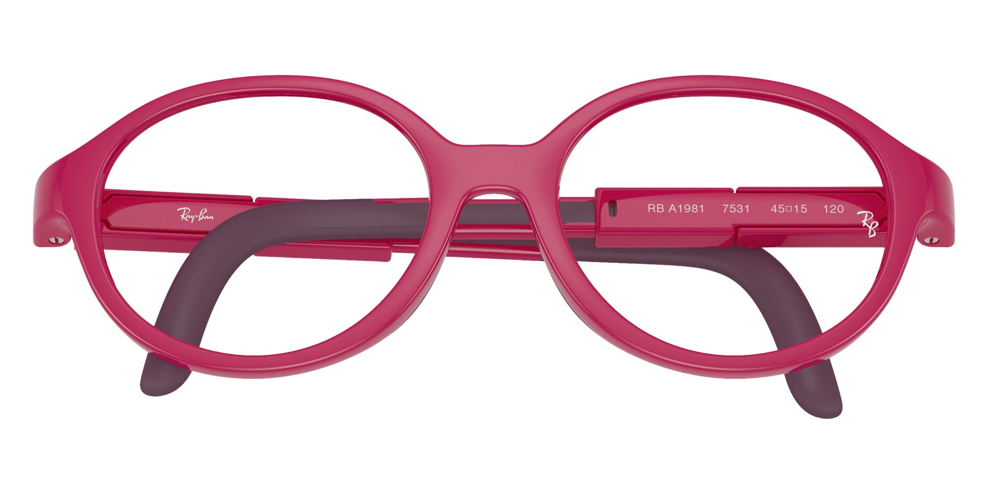 Ray-Ban® RYA1981 RYA1981 7531 45 Eyeglasses - Purple/Violet