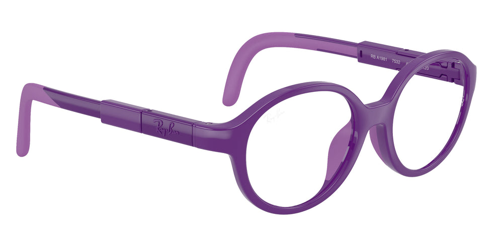 Ray-Ban® RYA1981 RYA1981 7532 45 Eyeglasses - Violet