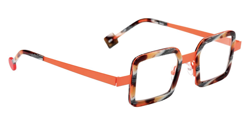 Sabine Be® Be Box Eyeglasses - 259 Tortoiseshell Vintage Shiny | Orange Fluorescent Satin