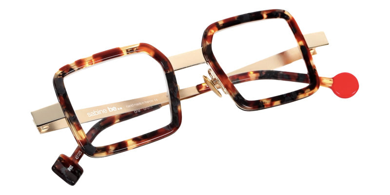 Sabine Be® Be Box Eyeglasses - 901 Gold Champagne Brilliant| Tortie Gray Shiny