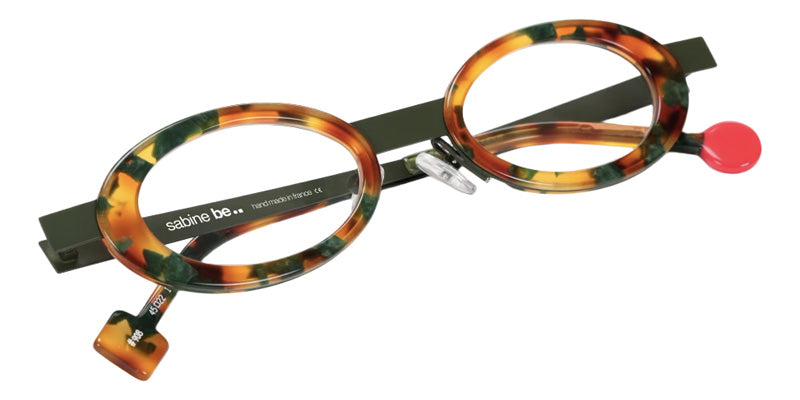 Sabine Be® Be Curve Eyeglasses - 908 Khaki Satin-Finished/Scale Fawn Khaki Shiny