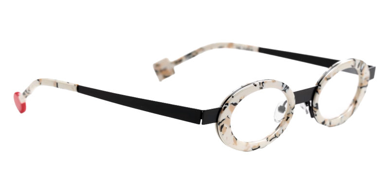 Sabine Be® Be Curve Eyeglasses - 912 Black Shiny/White Broken Nude Black Shiny