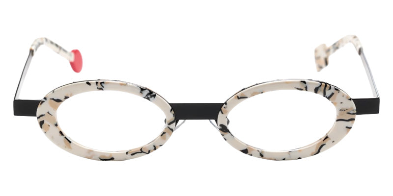 Sabine Be® Be Curve Eyeglasses - 912 Black Shiny/White Broken Nude Black Shiny