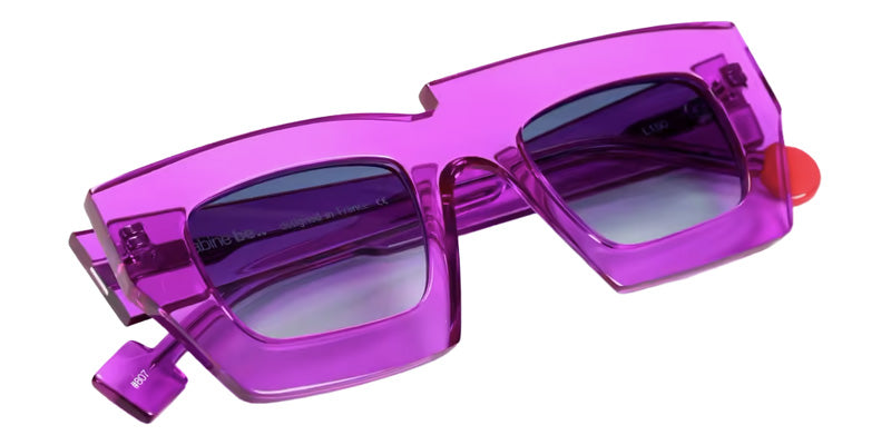 Sabine Be® Be Drunk Sun Sunglasses - 807 Gb Violine Translucent Shiny Glasses Deg Gray|Blue