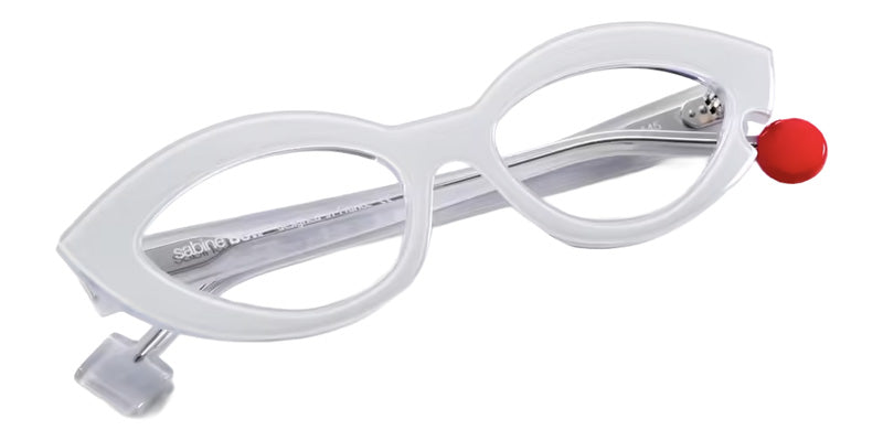 Sabine Be® Be Flirty Eyeglasses - 166 Crystal Shiny/White/Crystal Shiny