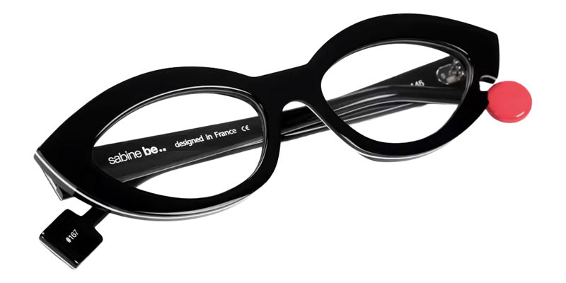 Sabine Be® Be Flirty Eyeglasses - 167 Blue Marine Shiny/White/Crystal Shiny
