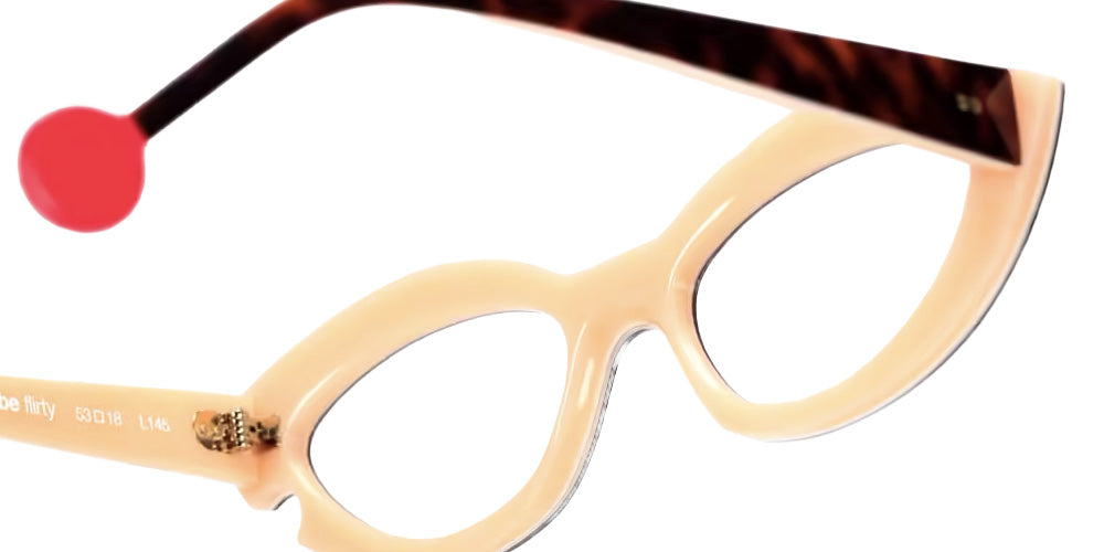 Sabine Be® Be Flirty Eyeglasses - 173 Tortoiseshell Auburn Shiny/White/Peach Shiny