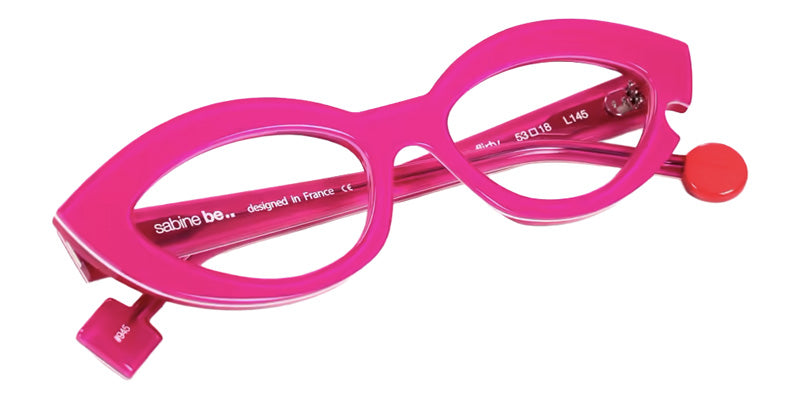 Sabine Be® Be Flirty Eyeglasses - 945 Fuchsia Translucent -White- Fuchsia Translucent Shiny