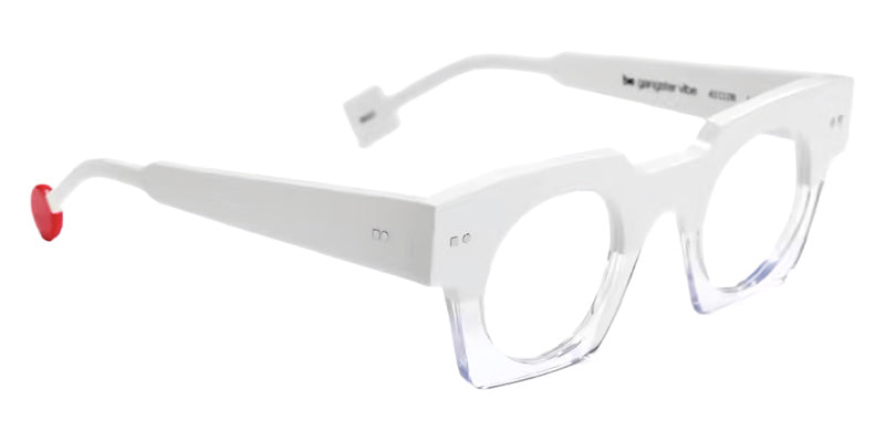 Sabine Be® Be Gangster Vibe Eyeglasses - 930 White Shiny- Crystal Shiny