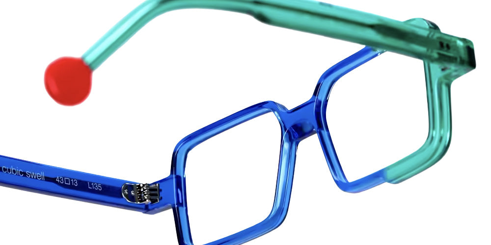 Sabine Be® Mini Be Cubic Swell Eyeglasses - 953 Mint Translucent Shiny - Blue Maqjorelle Translucent
