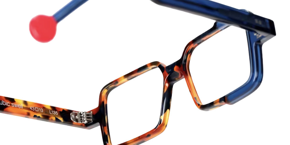 Sabine Be® Mini Be Cubic Swell Eyeglasses - 956 Blue Jeans Translucent Shiny - Scale Fawn Blue Jeans Shiny