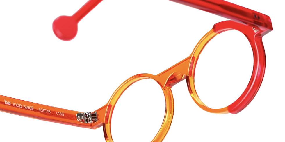 Sabine Be® Mini Be Loop Swell Eyeglasses - 950 Red Lively Translucent Shiny - Orange Translucent Shiny
