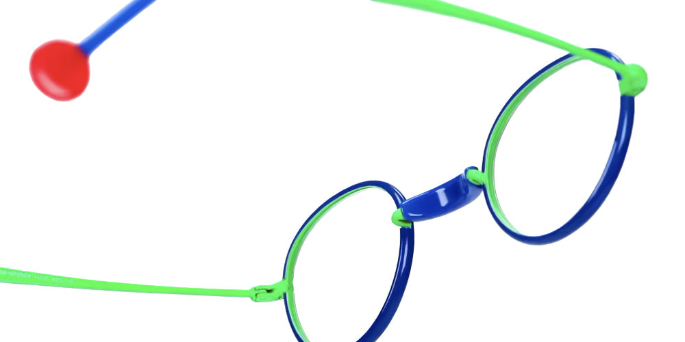 Sabine Be® Be Windsor Eyeglasses - 973 Green Fluorescent Satin - Blue Majorelle Shiny