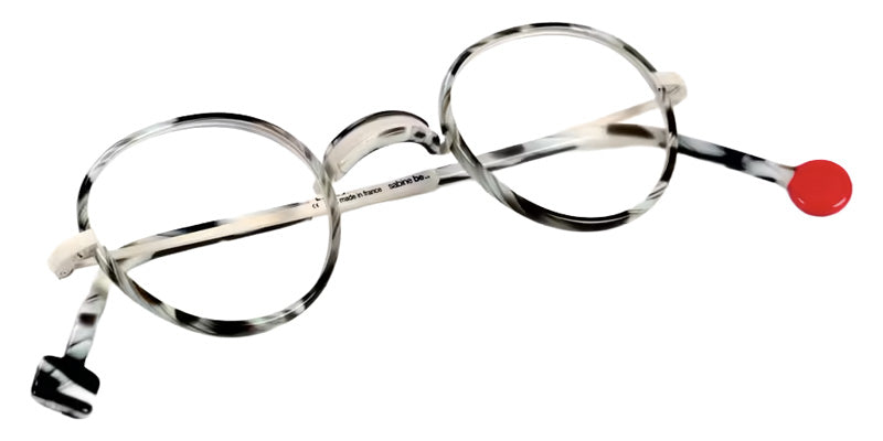 Sabine Be® Be Windsor Eyeglasses - 976 Cream Satin - Horn Black Shiny