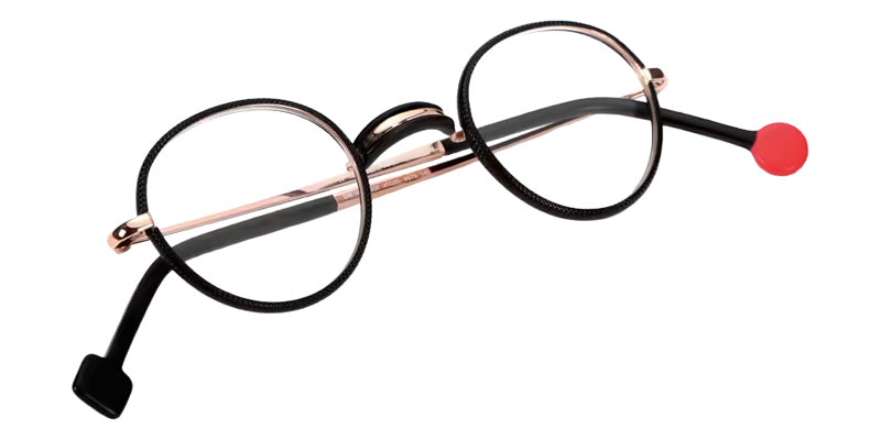 Sabine Be® Be Windsor Eyeglasses - 978 Gold Rose Shiny - Black Chevron Mat
