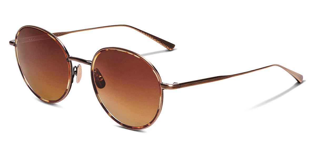 SALT.® SEINE SAL SEINE AGAL 54 - Antique Gold/Antique Leaves/Polarized CR39 Brown Gradient Sunglasses