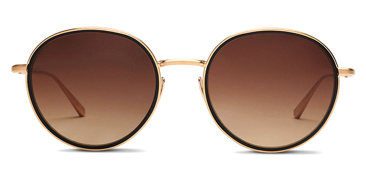 SALT.® SEINE SAL SEINE BGBK 54 - Brushed Gold/Black/Polarized CR39 Brown Gradient Sunglasses