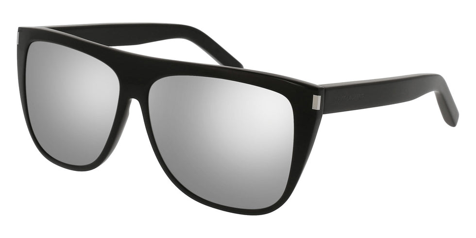Saint Laurent® 1 SL 1 008 59 - Black / Silver Mirrored Double Sunglasses
