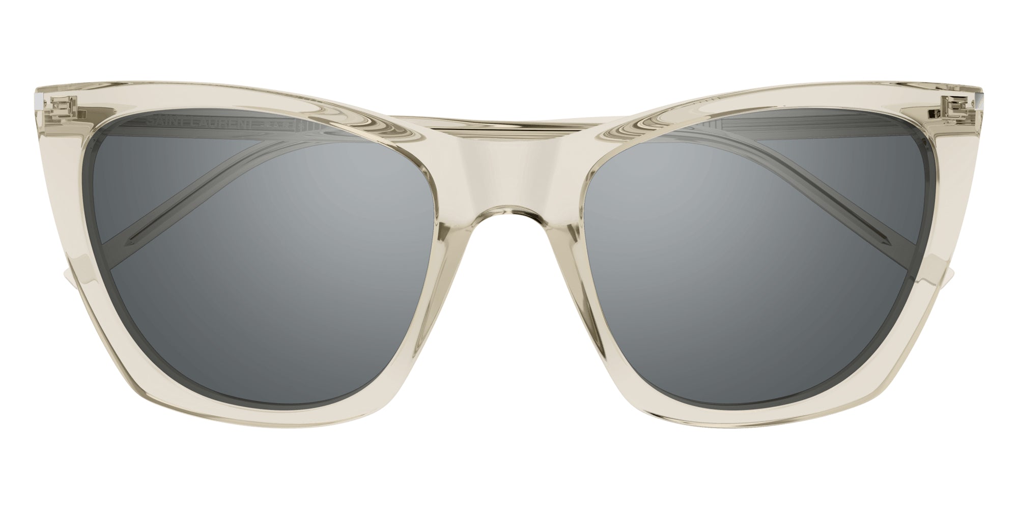 Saint Laurent® 214 KATE THIN SL 214 KATE THIN 004 55 - Beige / Silver Mirrored Sunglasses