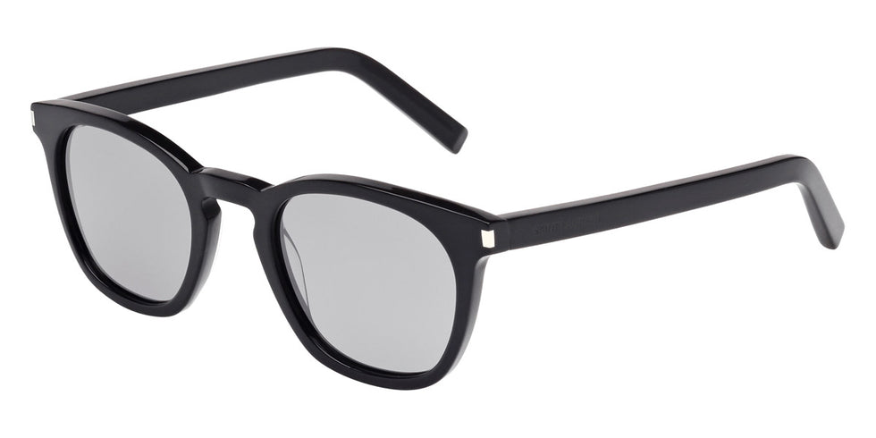 Saint Laurent® 28 SL 28 001 49 - Black / Gray Mirrored Sunglasses