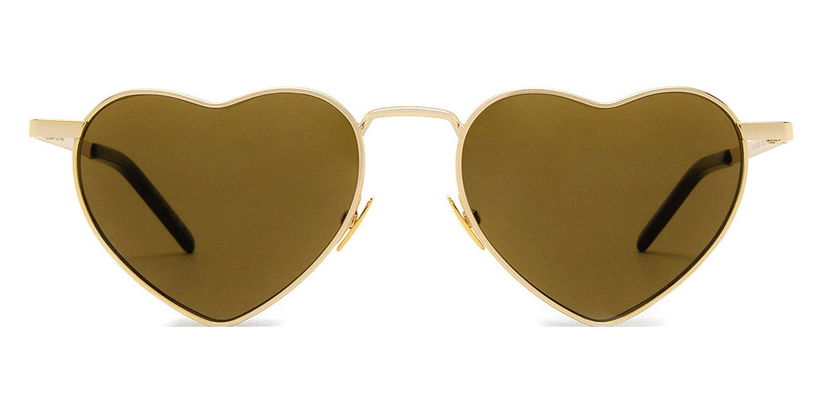 Saint Laurent® 301 LOULOU SL 301 LOULOU 015 52 - Gold / Brown Sunglasses