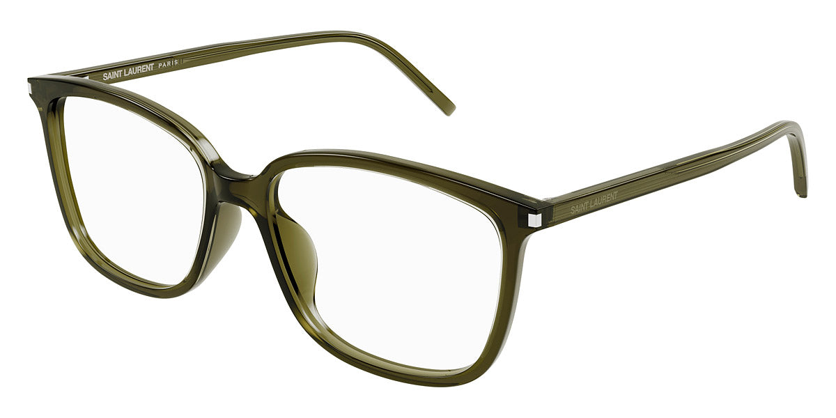 Saint Laurent® 453/F SL 453/F 003 55 - Green / Transparent AR Eyeglasses